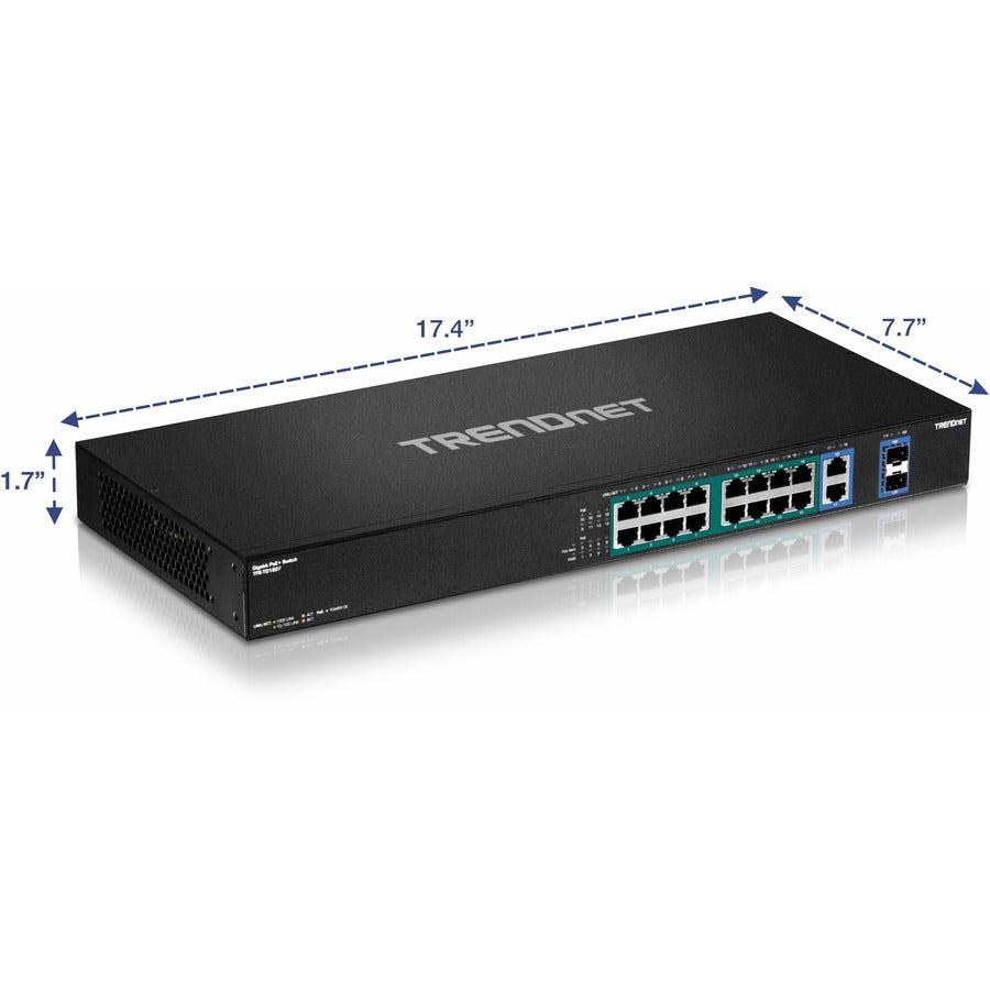 18-Port Gigabit PoE+ Switch - High-Power Enterprise Network Solution | TecISoft TPE-TG182F