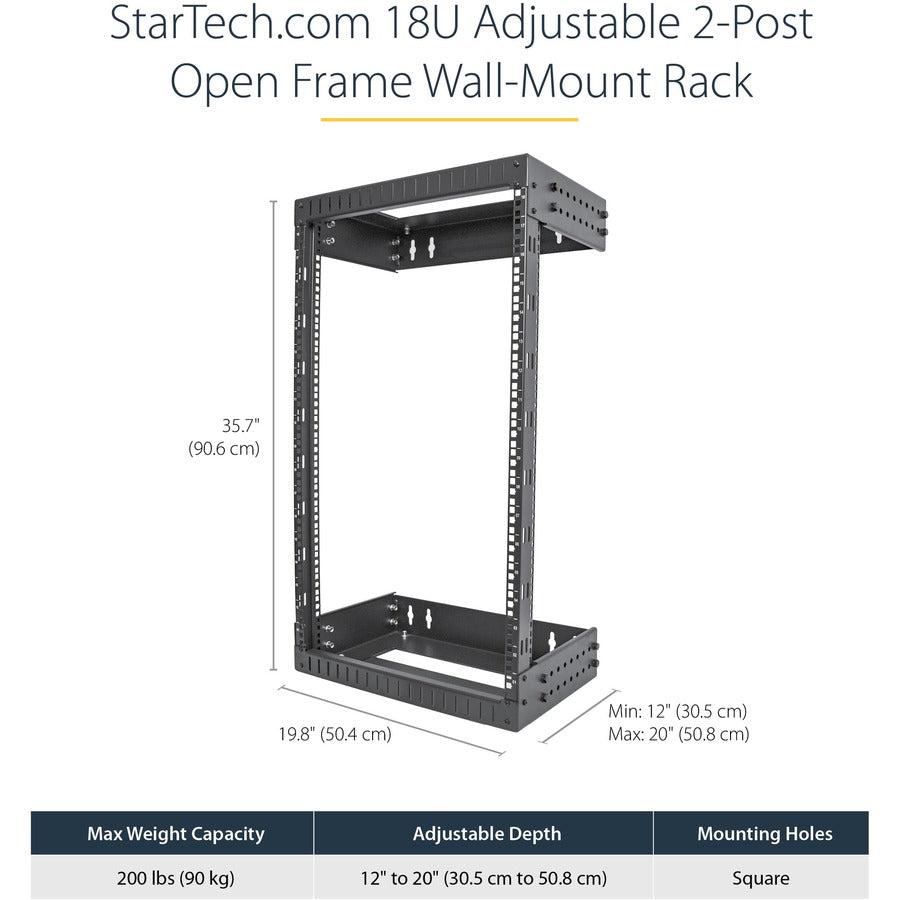 18U Wall Mount Rack - Heavy-Duty Network Server Rack | StarTech RACK-18U-20-WALL-OA