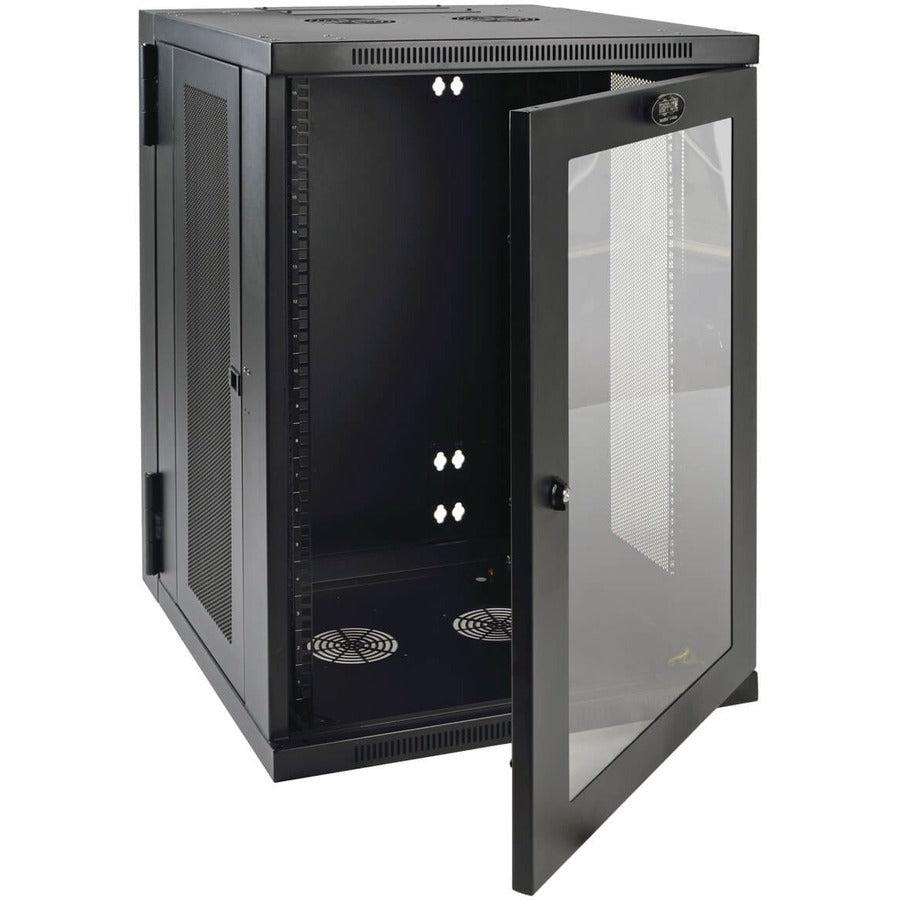 18U Wall Mount Server Rack - Low-Profile Switch-Depth Cabinet | Tripp Lite SRW18USG