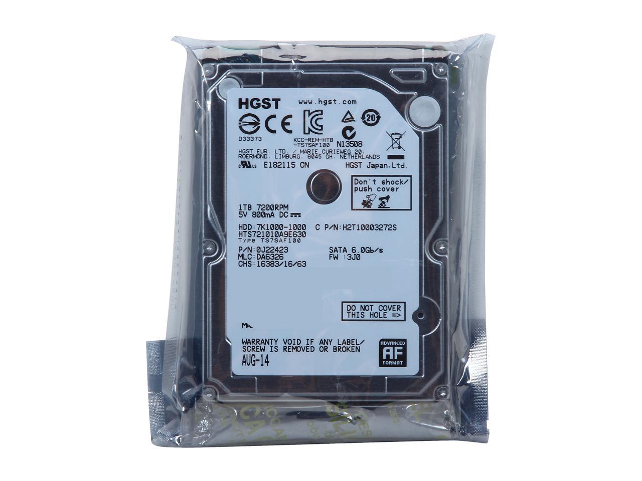 1TB Laptop Hard Drive - High-Performance SATA 7200 RPM | Tecisoft 0J22423