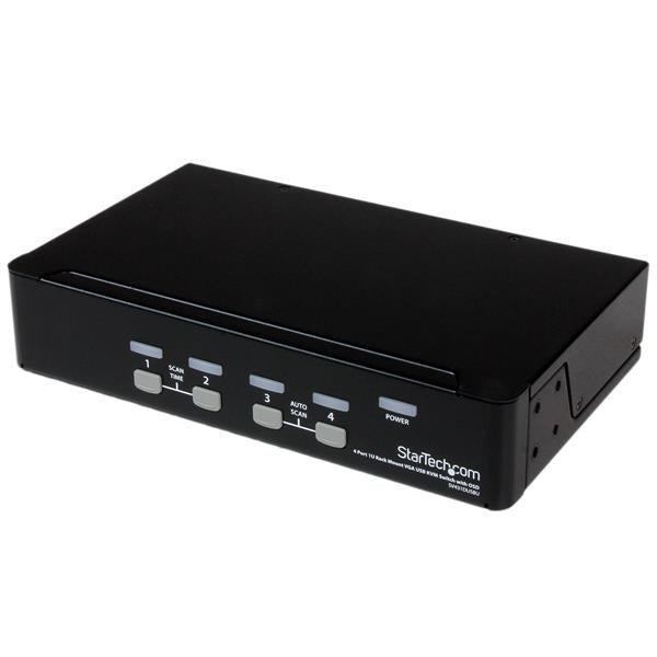 1U Rackmount USB KVM Switch - 4 Port Server Management Solution | tecisoft.com SV431DUSBU