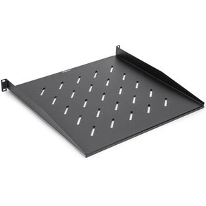 1U Universal Vented Rack Shelf,17.72In 450Mm Depth Black