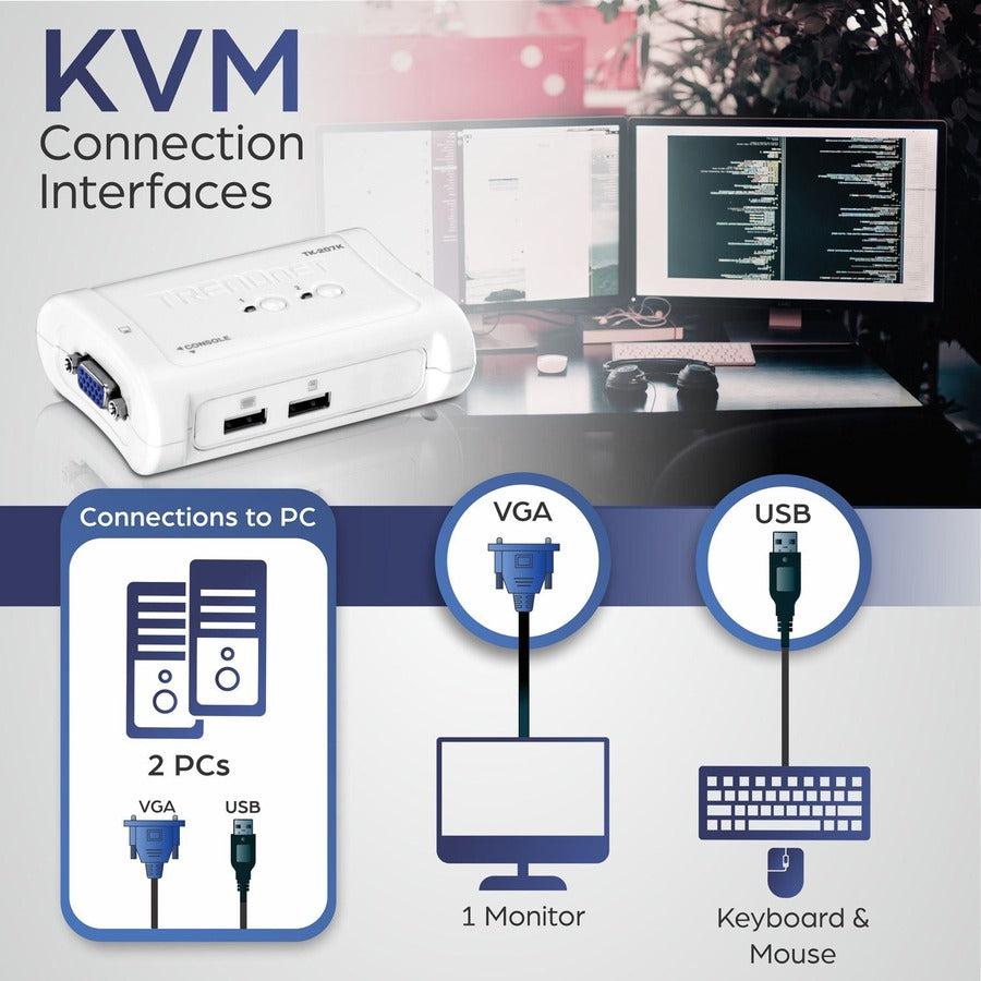 2-Port USB KVM Switch - TRENDnet TK-207K