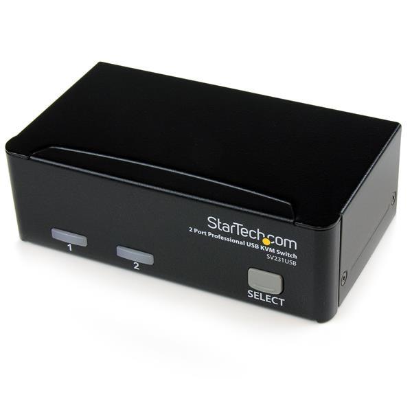 2 Port USB KVM Switch with Cables - Professional TAA Compliant | StarTech SV231USB