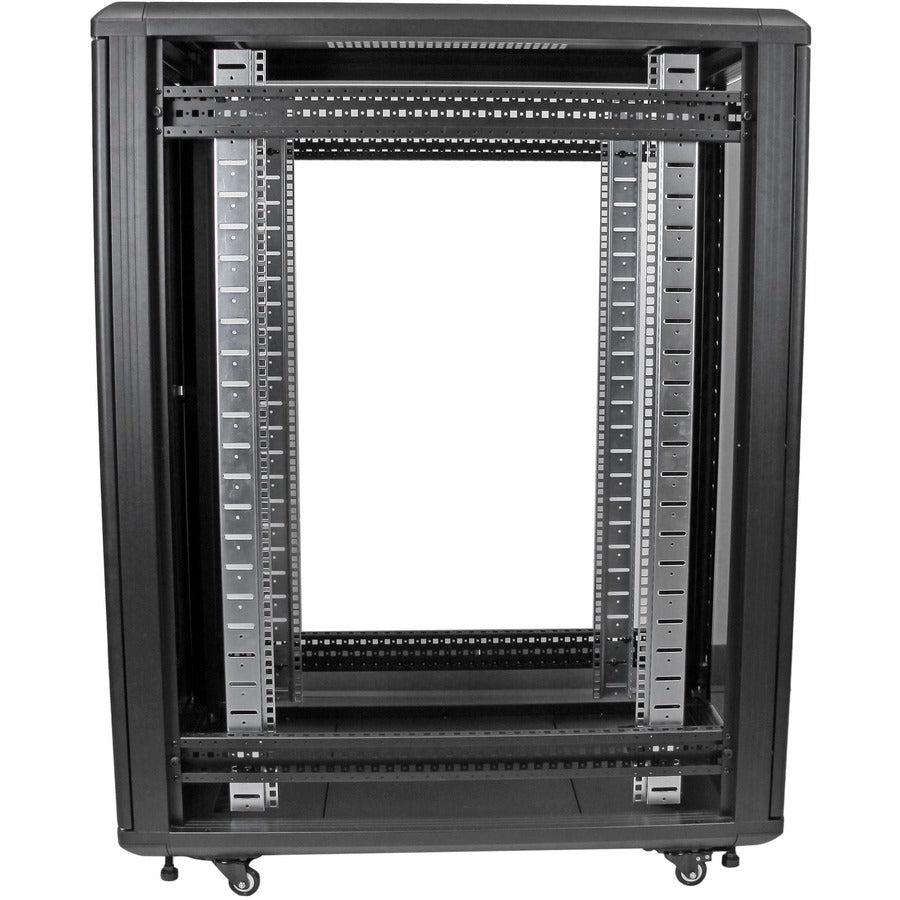 22U Server Rack Cabinet - Lockable Freestanding Data Rack | StarTech.com RK2236BKF