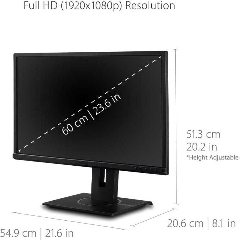 24 Inch Full HD Business Monitor - Ergonomic ViewSonic Display | TecISoft VG2440