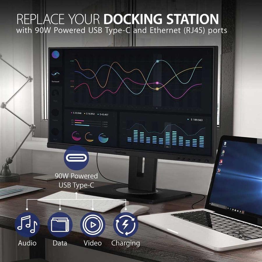 24 Inch IPS Monitor - Ergonomic USB-C Docking Station | ViewSonic VG2456A