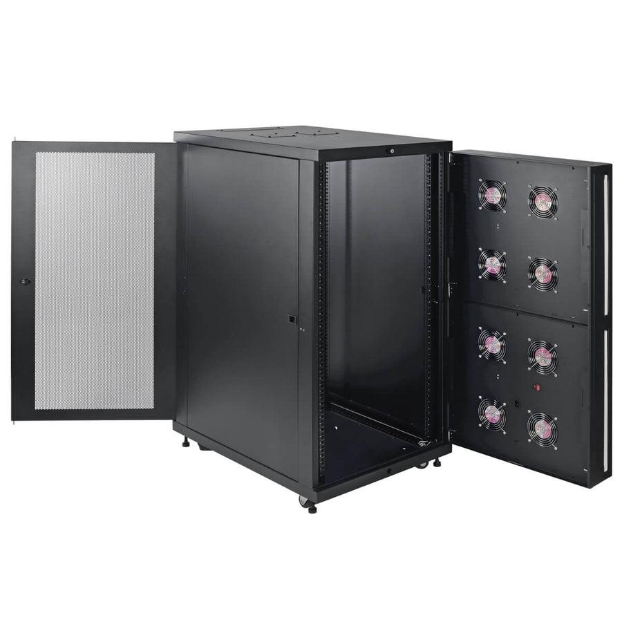 24U Rack Enclosure for Harsh Environments - IP54 Industrial Server Cabinet | TecIsoft SR24UBFFD
