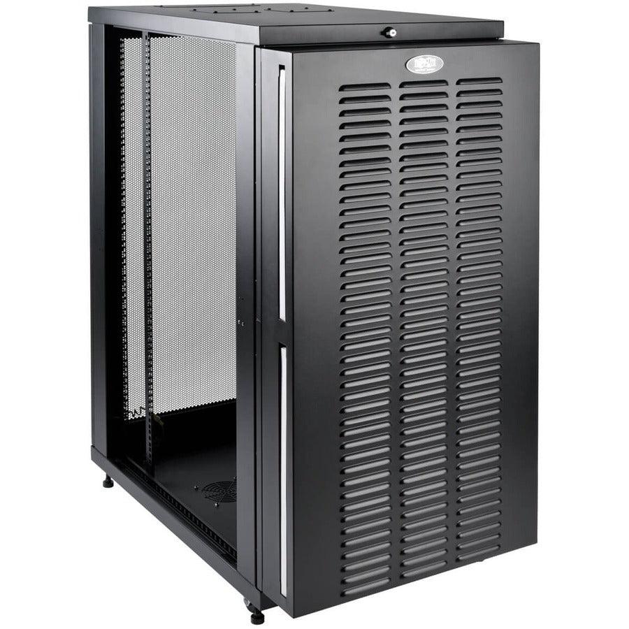 24U Rack Enclosure for Harsh Environments - IP54 Industrial Server Cabinet | TecIsoft SR24UBFFD