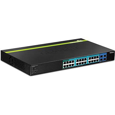 28 Port Gigabit Web Smart PoE+ Switch 185W - Business Network Management | TRENDnet TPE-2840WS