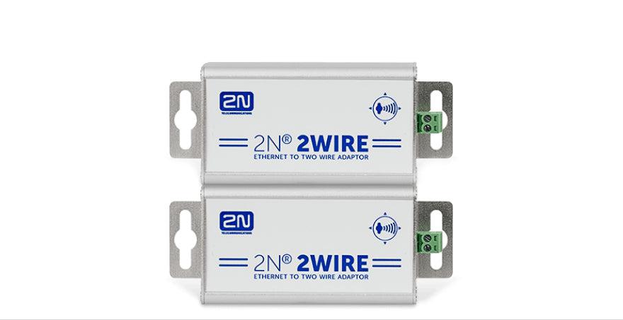 2N Telecommunications 2Wire-Set Of 2 Adaptors Signal Converter Aluminium, Metallic