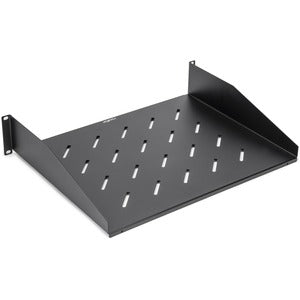 2U Universal Vented Rack Shelf,13.78In 350Mm Depth Black