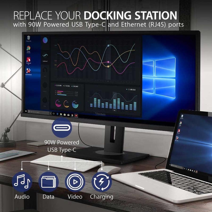 34 Inch Ultrawide Monitor - USB-C Docking Display (90W) | ViewSonic VG3456