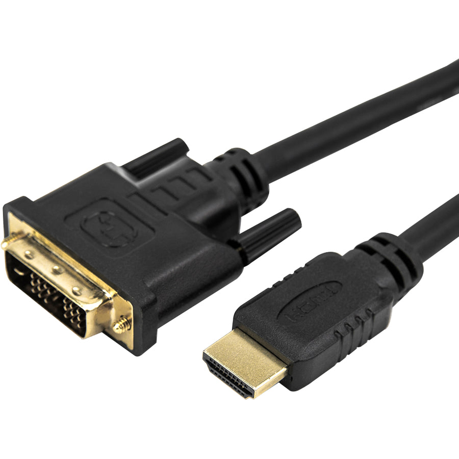 3Ft Hdmi To Dvi-D M/M Cable Dvi,18+1 Gold Plated Shielding Blk