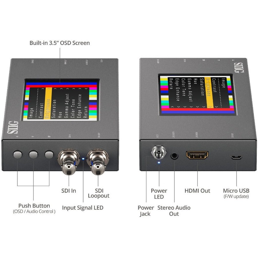 3G-SDI to HDMI Converter - Professional Video Audio Converter with Scaler | Tecisoft CE-SD0J11-S1