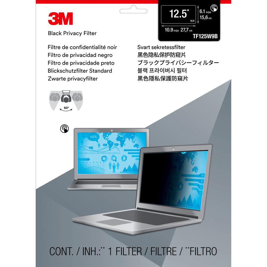3M Touch Privacy Filter For 12.5" Widescreen Laptop - Standard Fit