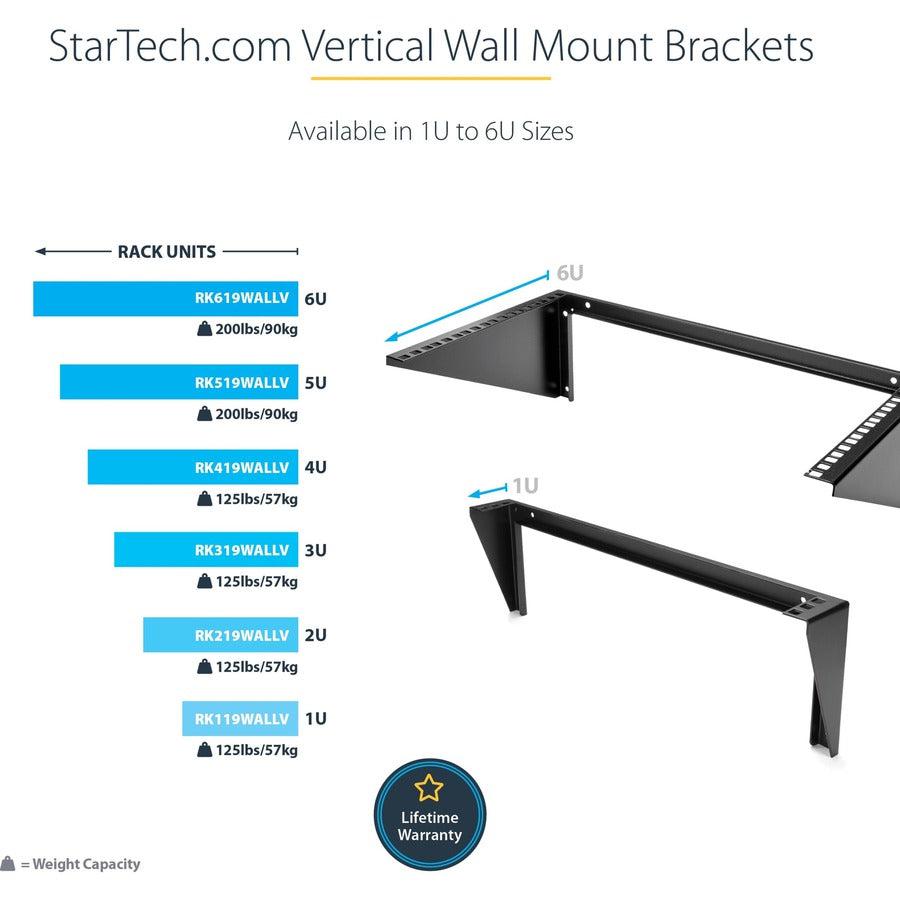 3U 19" Wall Mount Vertical Rack Bracket, Wall Mount Patch Panel RK319WALLV