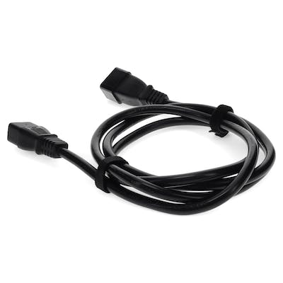 3ft C19 Female to C20 Male 16AWG 100-250V at 10A Black Power Cable ADD-C192C2016AWG3FT