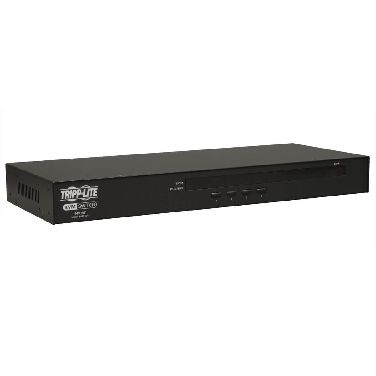 4-Port 1U Rack Mount KVM Switch - USB/PS2 On-Screen Display Server B042-004
