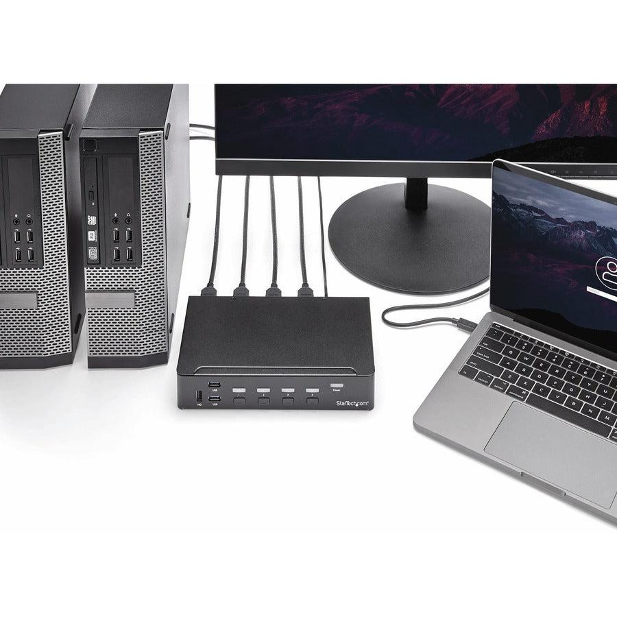 4-Port HDMI KVM Switch - USB 3.0 Multi-Computer Console | tecisoft.com SV431HDU3A2