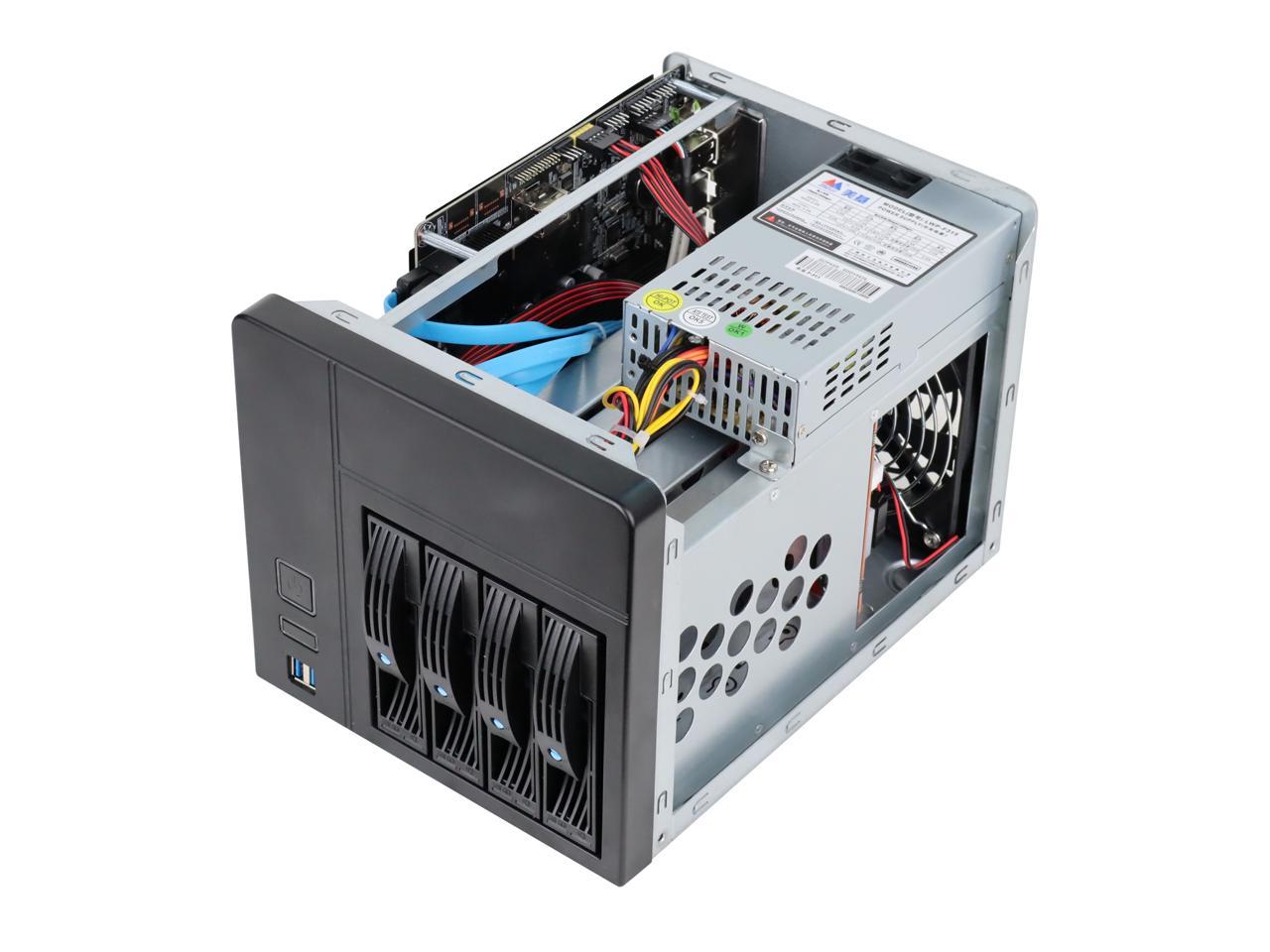 4-Bay Nas Chassis Atx Diy Hot-Swappable Ipfs Server Mini Mini-Itx Chassis / Empty Case