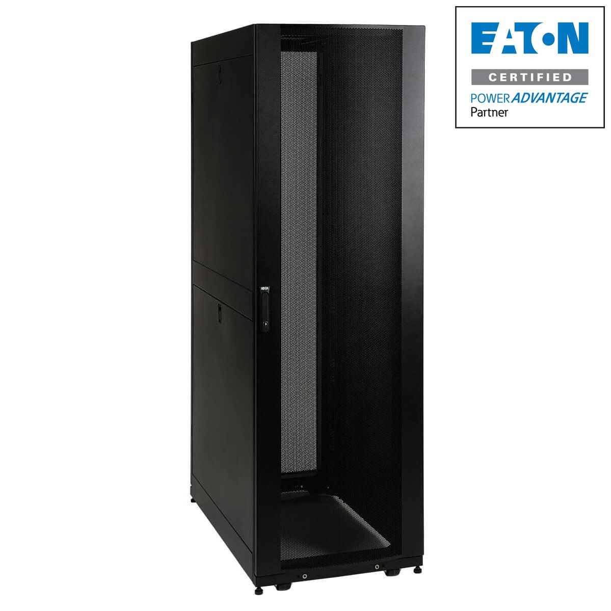 42U Server Rack Cabinet - Mid-Depth Data Center Enclosure with 3500lb Capacity | TecISoft SR42UBMD