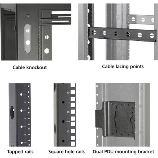 45U Server Rack Cabinet - Elite Data Center Solution | Black Box EC45U2436SMMS3NK