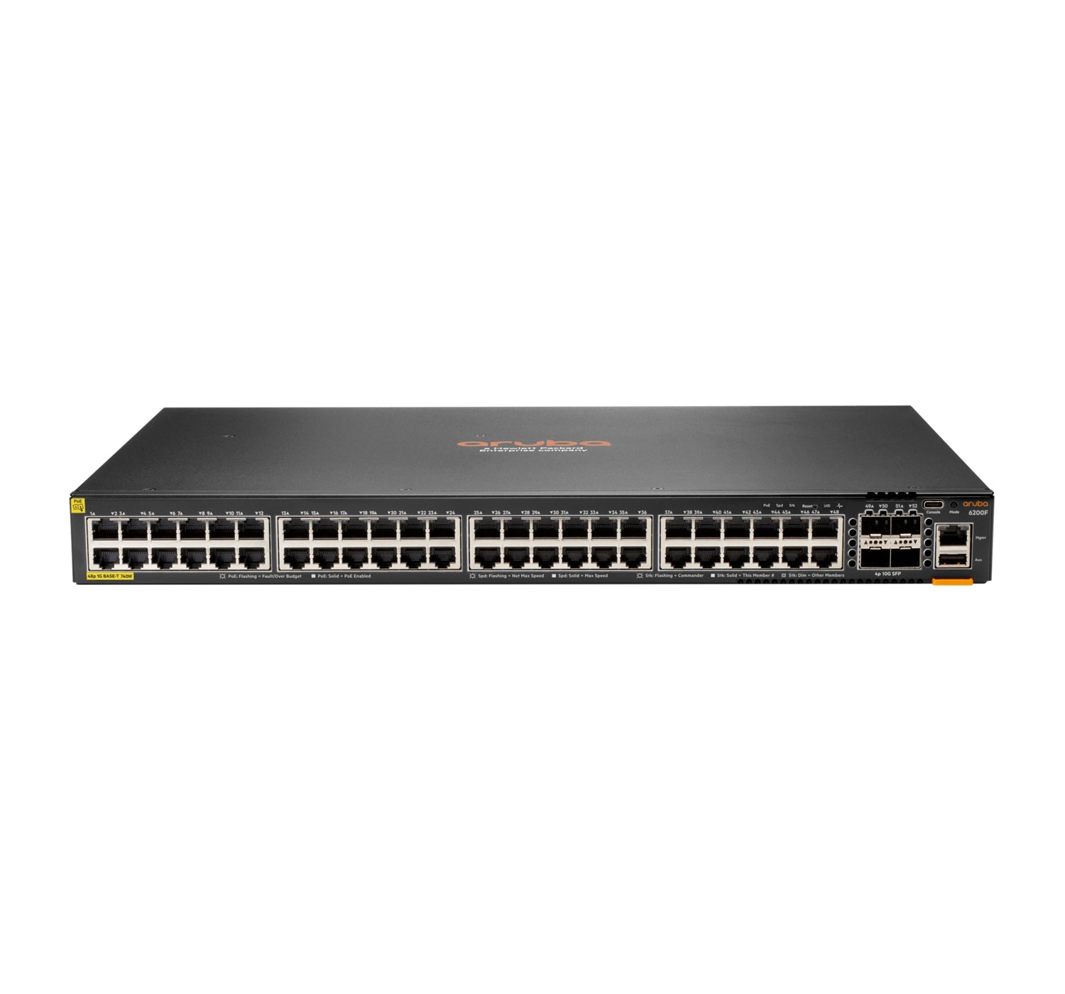 48 Port PoE Switch - HPE Aruba 6200F Class 4 PoE 740W 4SFP+ | Tecisoft JL728A#ABA