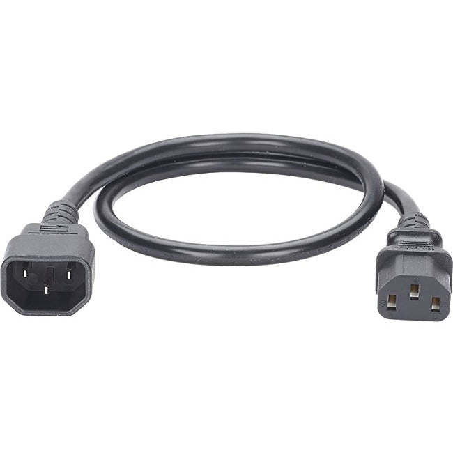 4Ft 10Pk Nonlck Pwrcord Iec,C14-Iec C13 Black Ncnr