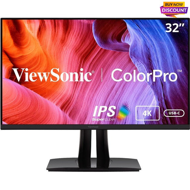 4K Professional Monitor - ViewSonic VP3256-4K ColorPro™ USB-C | TechSoft