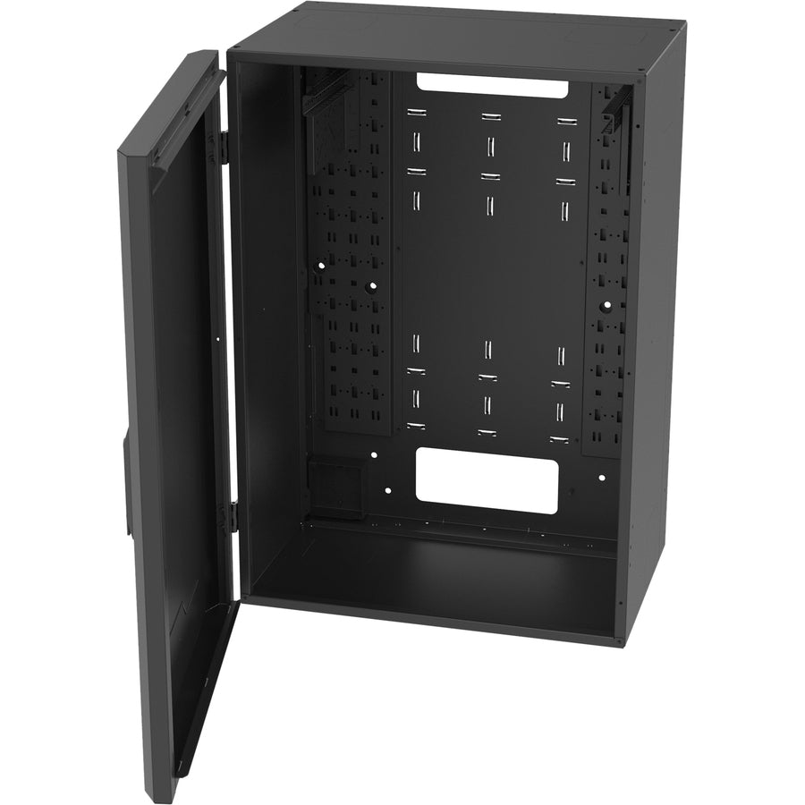 4RU Vertical Wall Mount Cabinet - Data Center Server Rack with Full Door | C2G VWMFD-4RU-36-B