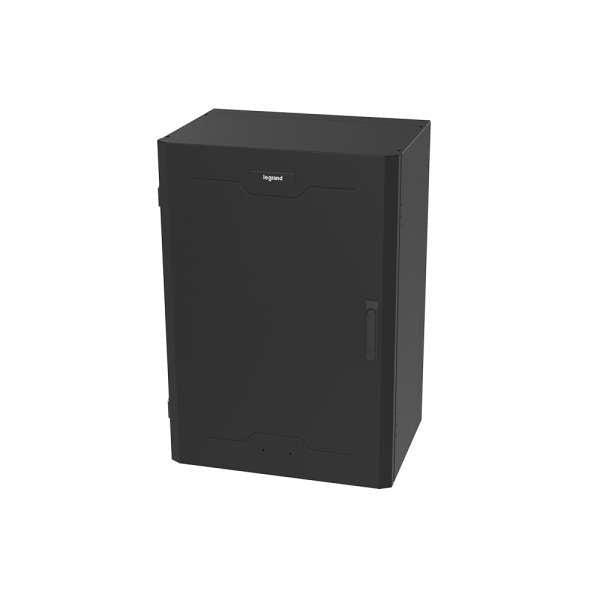 4RU Vertical Wall Mount Cabinet - Data Center Server Rack with Full Door | C2G VWMFD-4RU-36-B