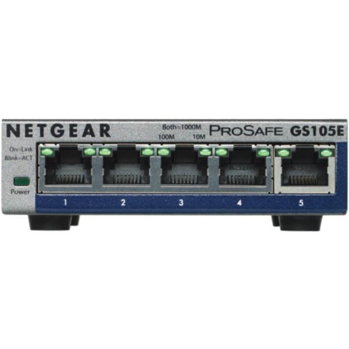 5 Port Gigabit Switch NETGEAR ProSAFE Plus Web Managed Smart Switch | GS105E GS105E-200NAS