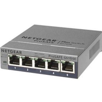 5 Port Gigabit Switch NETGEAR ProSAFE Plus Web Managed Smart Switch | GS105E GS105E-200NAS