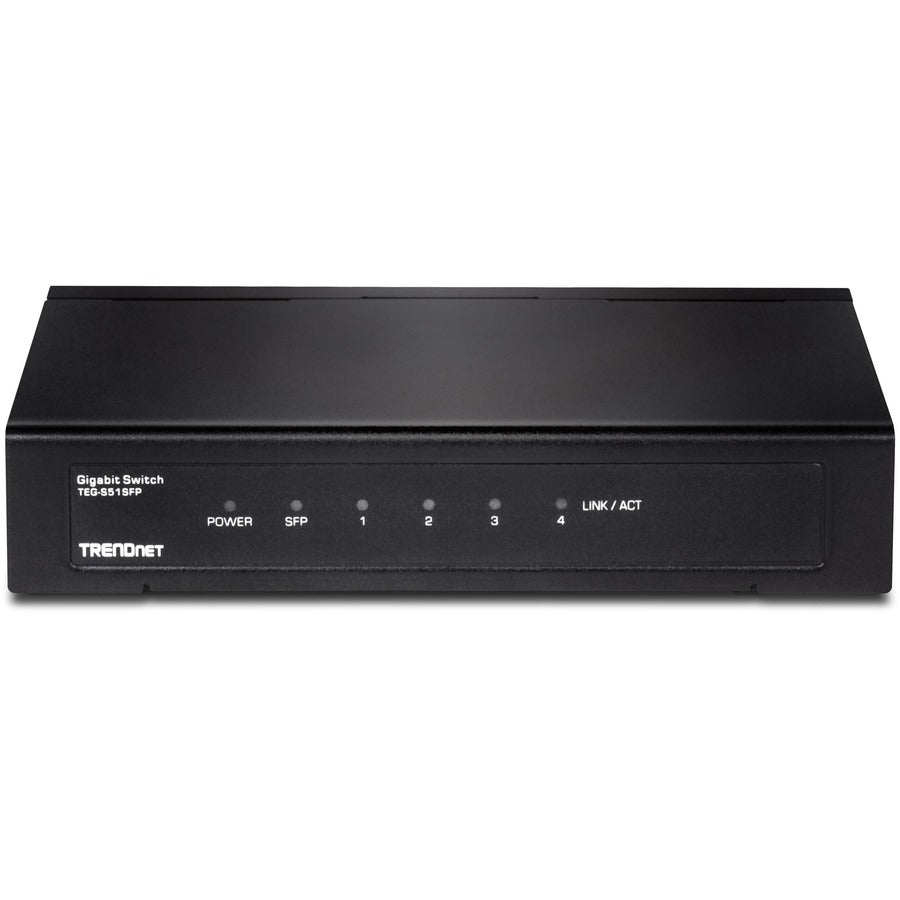 5 Port Gigabit Switch SFP - Fanless Desktop Network Switch | Tecisoft TEG-S51SFP