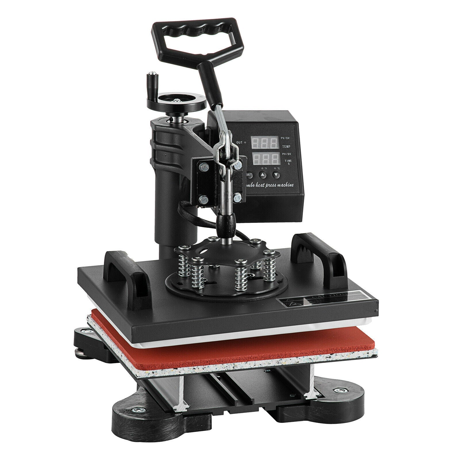 5 In 1 Heat Press Machine Swing Away Digital Sublimation T-Shirt /Mug/Plate Hat