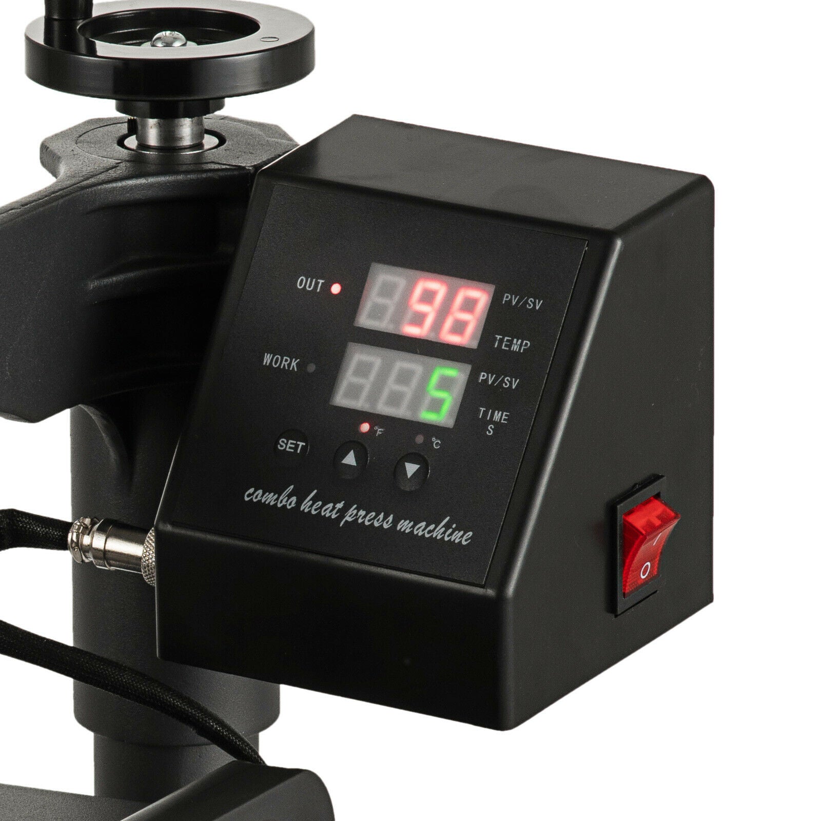 5 In 1 Heat Press Machine Swing Away Digital Sublimation T-Shirt /Mug/Plate Hat