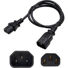 5ft C13 Female to C14 Male 14AWG 100-250V at 10A Red Power Cable ADD-C132C1414AWG5FRD