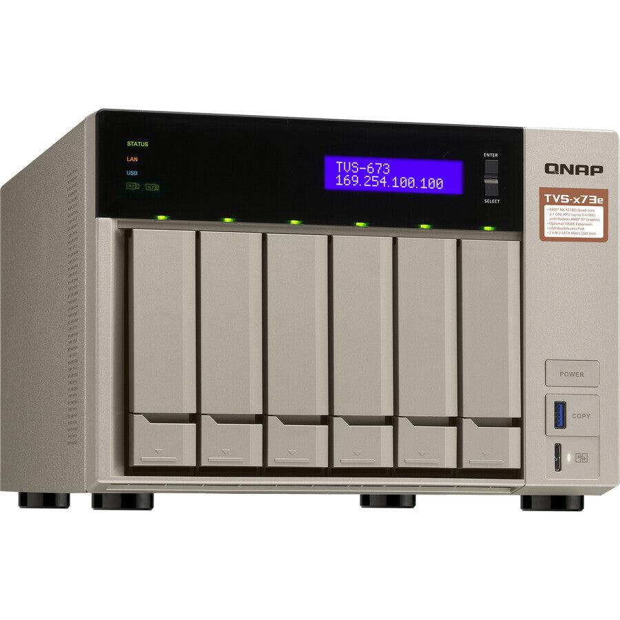 6-Bay NAS iSCSI IP-SAN - Enterprise Storage Solution | QNAP TVS-673e TVS-673E-4G-US