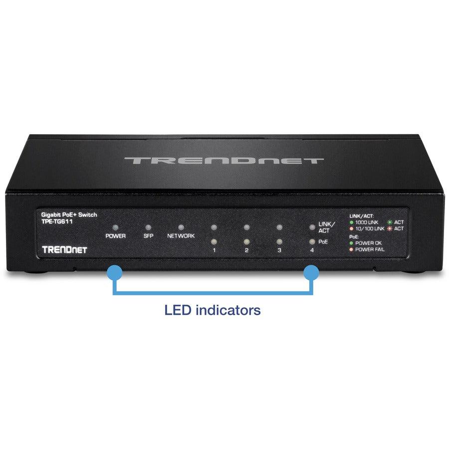 6-Port Gigabit PoE+ Switch TPE-TG611