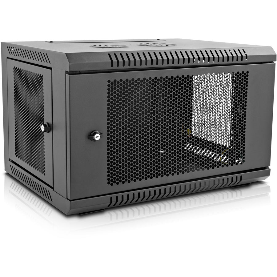 6U Wall Mount Rack Enclosure - Locking Vented Doors | TechSoft RMWC6U-1N
