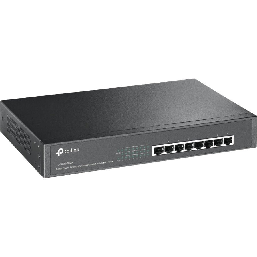 8-Port Gigabit Desktop/Rackmount Switch with 8-Port PoE+ - TP-Link TL-SG1008MP