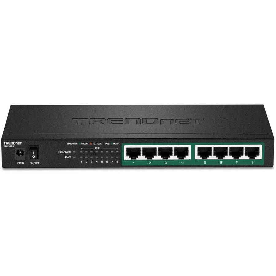 8-Port Gigabit PoE+ Switch - Fanless Business Network Hub | TecISoft TPE-TG83