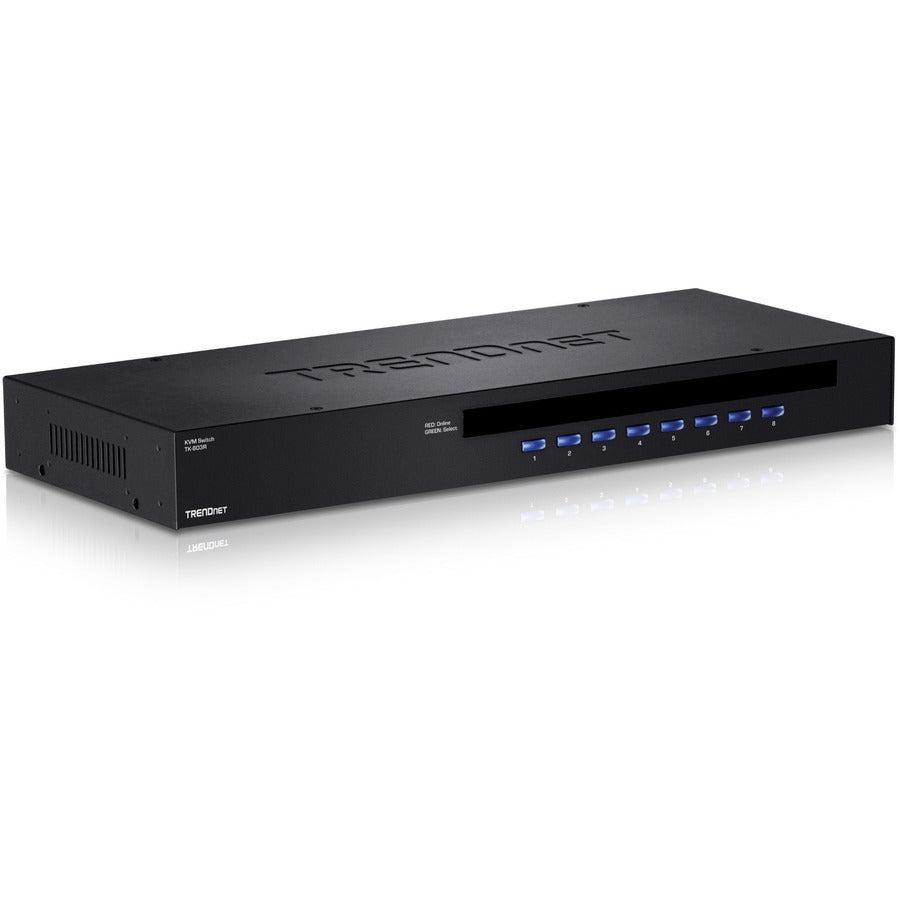 8 Port Rackmount KVM Switch - TRENDnet TK-803R Server Management | TechSoft