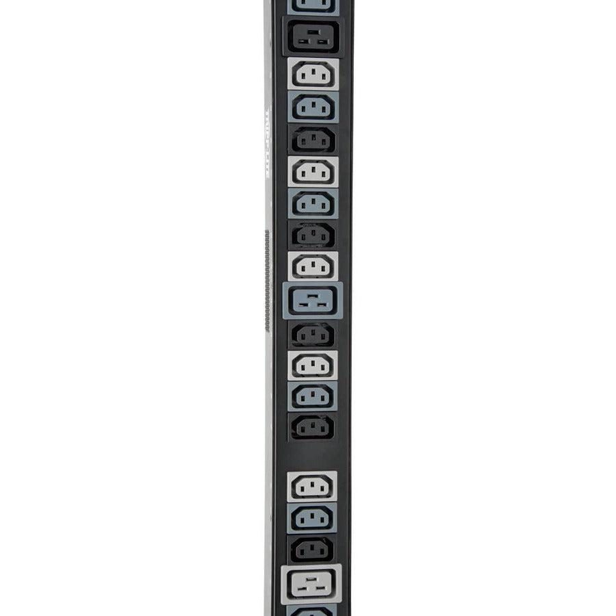 8.6/12.6kW 3-Phase Vertical PDU Strip, 208V C13, C19 Outlets, 0U Rack-Mount, Accessory for Select ATS PDUs PDU3V20D354A
