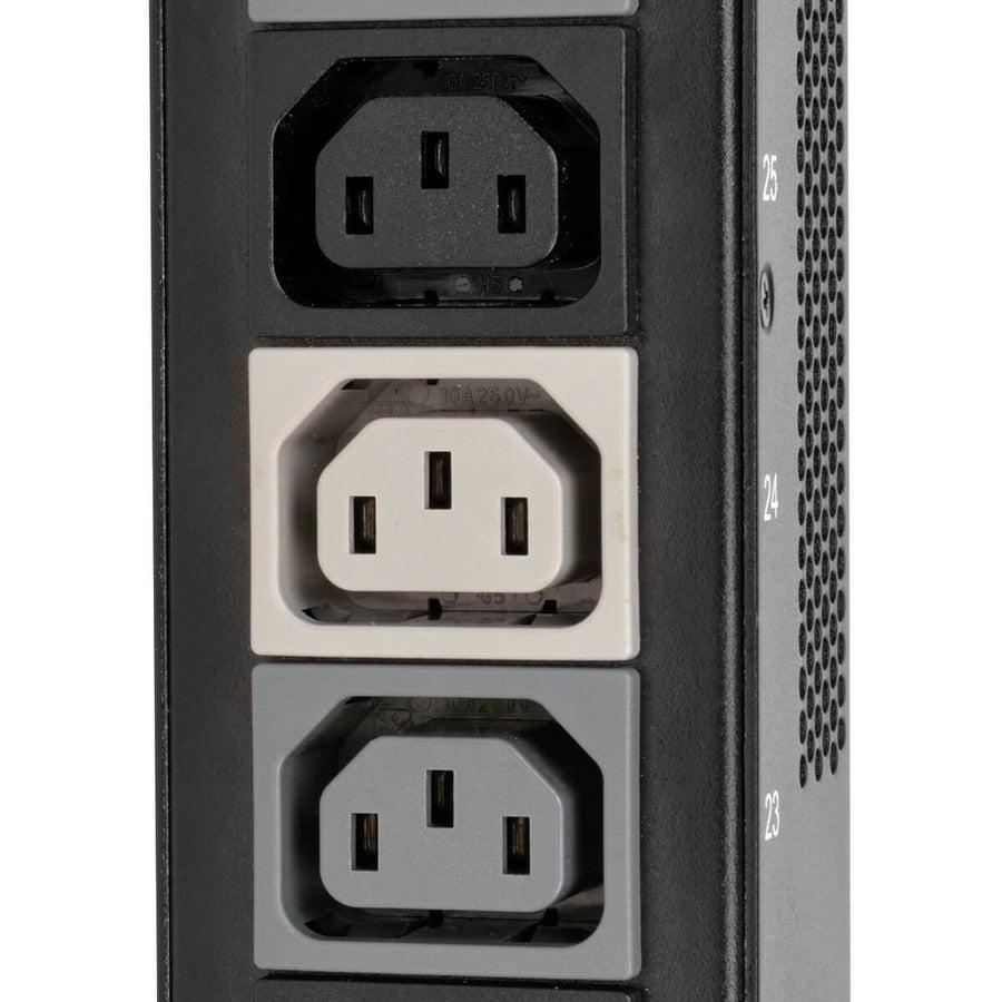 8.6/12.6kW 3-Phase Vertical PDU Strip, 208V C13, C19 Outlets, 0U Rack-Mount, Accessory for Select ATS PDUs PDU3V20D354A