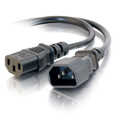 8ft Computer Power Extension Cord 16 AWG 250V IEC320 C14 to C13 | C2G 29934