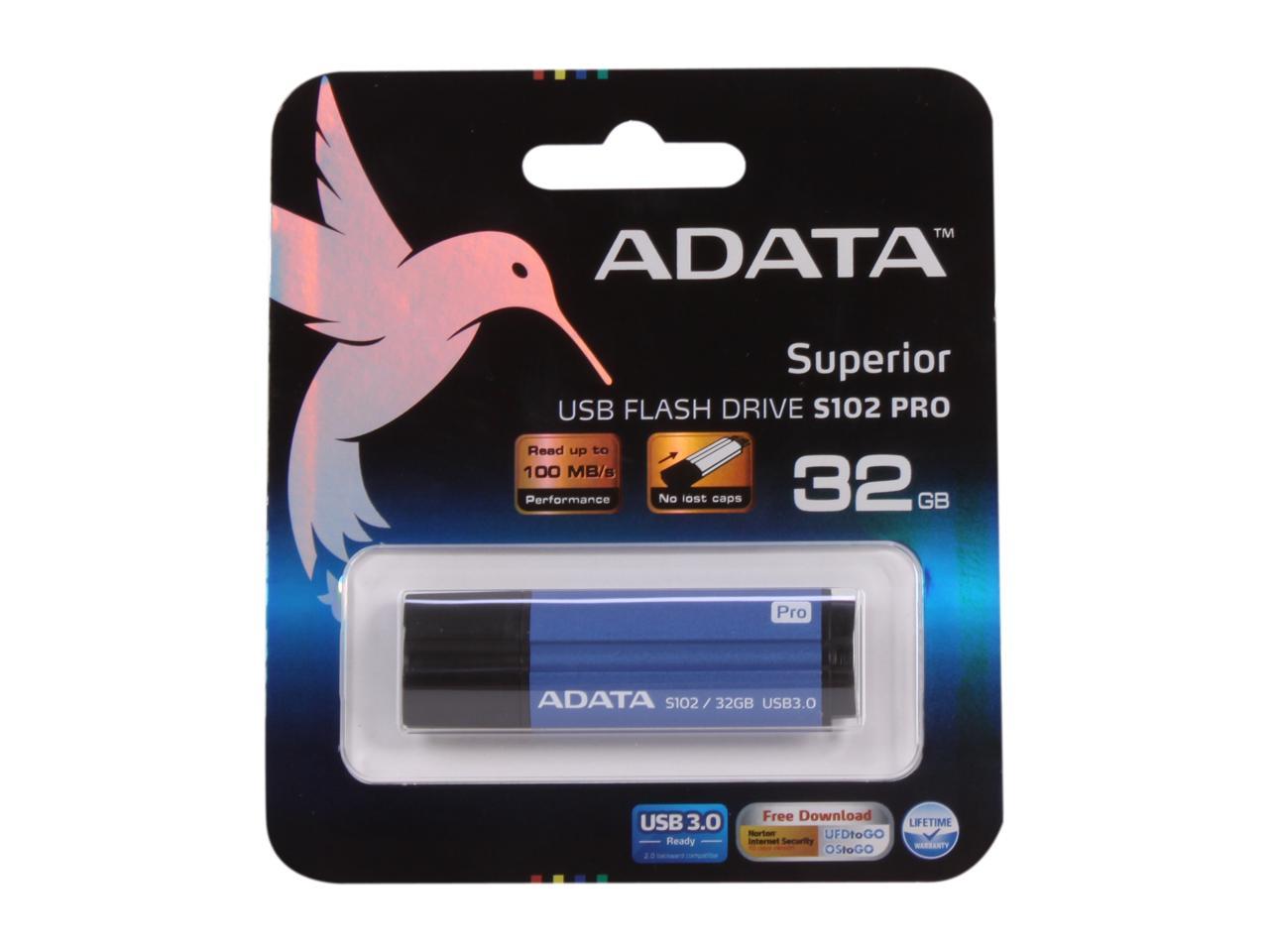 Adata 128Gb S102 Pro Advanced Usb 3.0 Flash Drive, Speed Up To 100Mb/S (As102P-128G-Rgy)