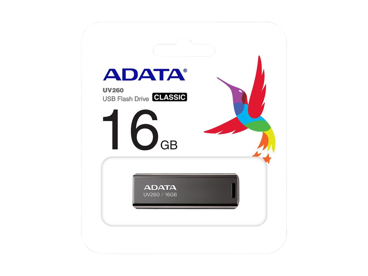 Adata 16Gb Uv260 Usb 2.0 Flash Drive (Auv260-16G-Rbk)