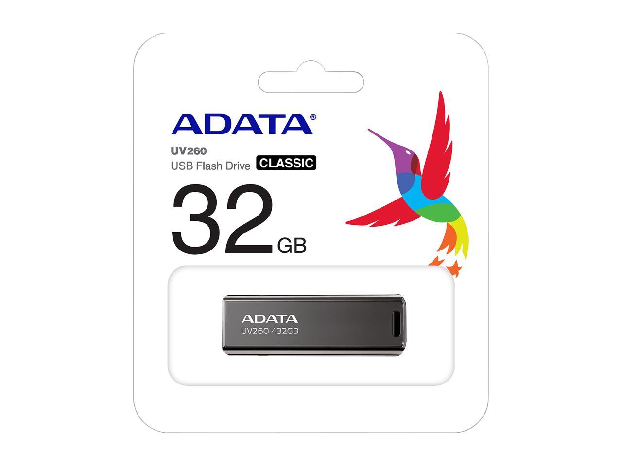 Adata 32Gb Uv260 Usb 2.0 Flash Drive (Auv260-32G-Rbk)